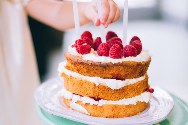 Homemade birthday cake